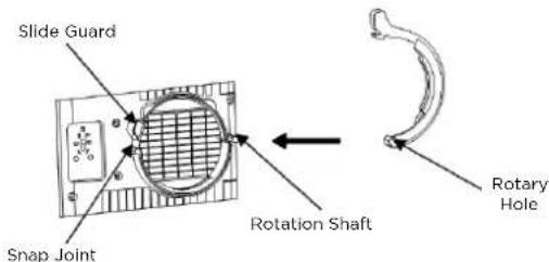 Slide Guard Snap Joint Rotation Shaft Rotary Hole