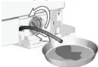 Euromaid WM7PRO - Discharging the water when the product has an emergency draining hose: - 1