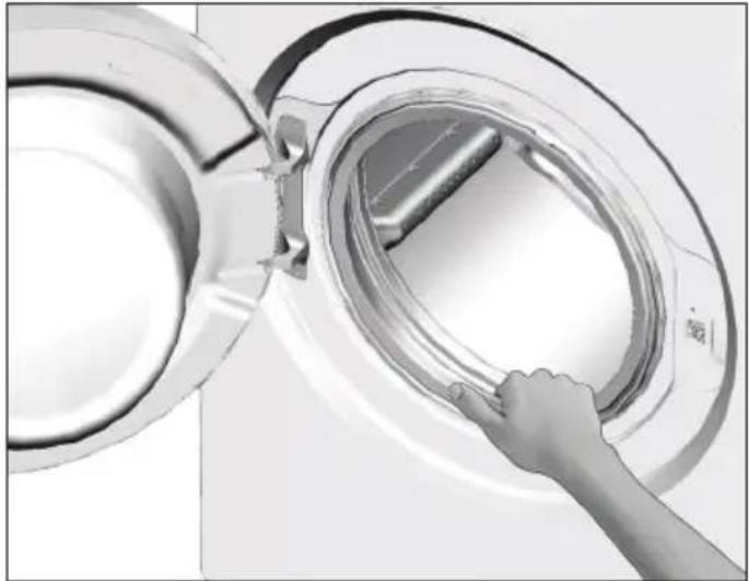 Euromaid WM7PRO - Cleaning the loading door and the drum - 2