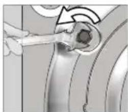 Euromaid WM7PRO - Remove the transportation bolts (located on the rear panel of the machine) - 1