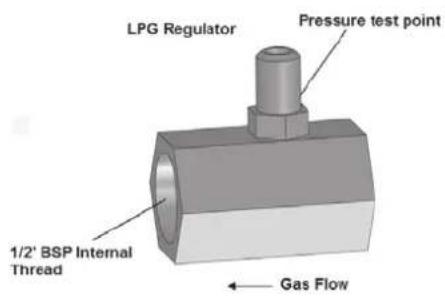 LPG Regulator Pressure test point 1/2' BSP Internal Thread Gas Flow