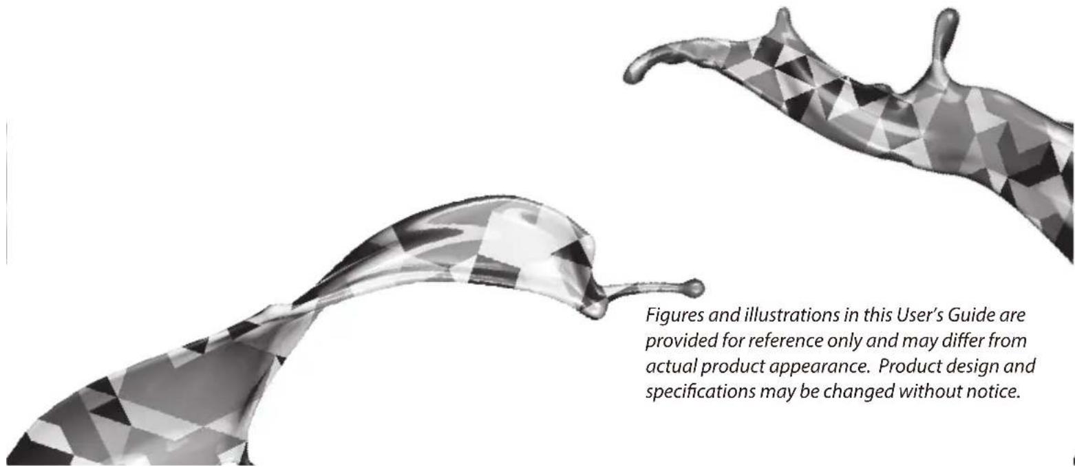 Figures and illustrations in this User's Guide are provided for reference only and may differ from actual product appearance. Product design and specifications may be changed without notice.
