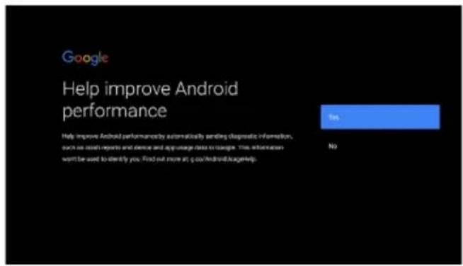 Google Help improve Android performance Yes No