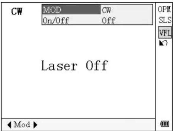 Tempo 930XC-20C-UPC-SC - Visible Fault Locator Settings - 2