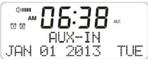AM 06:38 AUX 1 2 AUX-IN JAN 01 2013 TUE