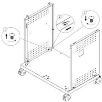 Technical diagram of a mechanical device with labeled parts and directional arrows indicating motion or assembly.