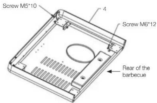 Screw M5*10 4 Screw M6*12 Rear of the barbecue
