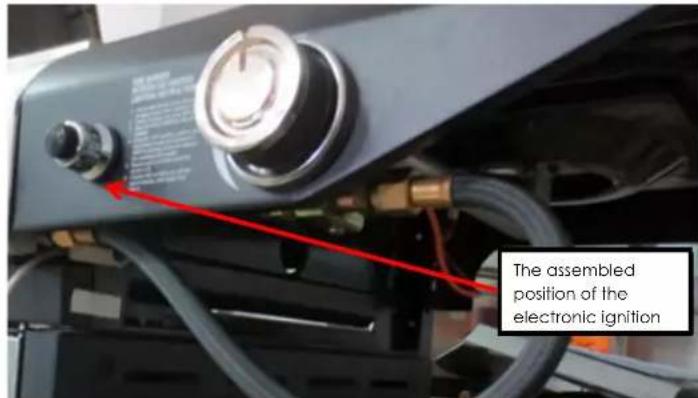 The assembled position of the electronic ignition