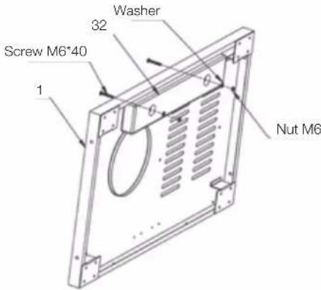 Screw M6*40 1 32 Washer θ Nut M6