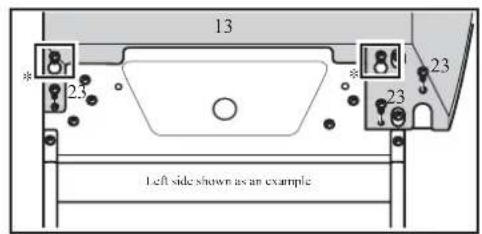13 23 23 23 23 23 Left side shown as an example