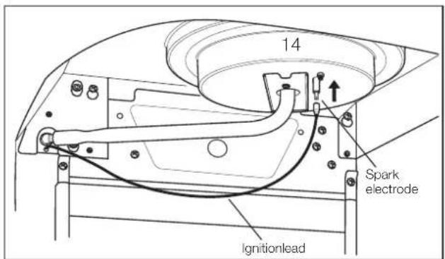 14 Spark electrode Ignitionlead