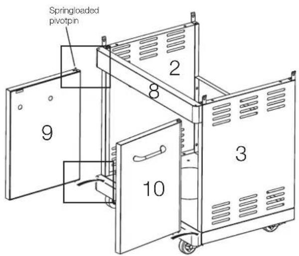 Springloaded pivotpin 9 2 8 3 10