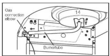 Gas connection elbow 14 Bumertube