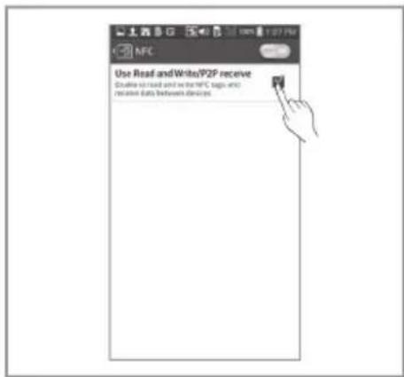 Use Read and Write/P2P receive Describe to read and write the NFC tags and write data between devices