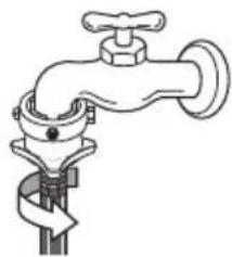 LG WTG9532WH - Fixing the connector to the water supply hose - 1