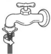 LG WTG9532WH - Connect the water supply hose to the tap. - 1