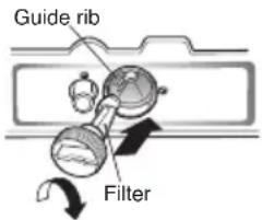 Guide rib Filter