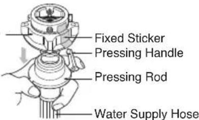Fixed Sticker Pressing Handle Pressing Rod Water Supply Hose