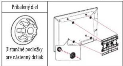 Pribalený diel Distančné podložky pre nástenný držiak
