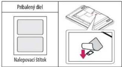 Pribalený diel Nalepovací štítok