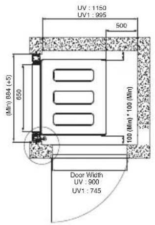 LG MULTI V ARUN80LL2 - Installation Space - 1