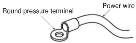 Round pressure terminal Power wire