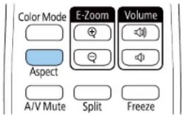 Color Mode E-Zoom Volume Aspect A/V Mute Split Freeze