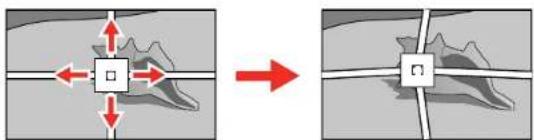 Diagram illustrating a mechanical or structural change with directional arrows and labeled components, showing transformation from left to right.