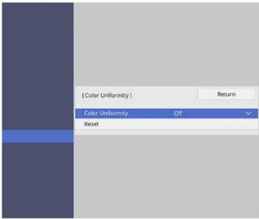 [Color Uniformity ] Return Color Uniformity Off Reset