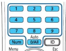 1 2 3 4 5 6 7 8 9 Num Auto 0/All ID Menu Esc