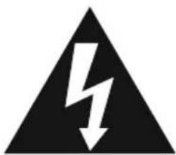 Black triangular warning symbol with white lightning bolt and downward arrow (no text)