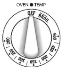 OVEN TEMP OFF BROIL 200 350 300 400 450 500 750 900