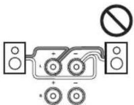 Diagram showing a device with speaker, wheels, and prohibition symbol above it