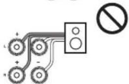 Diagram showing three wheels connected to a speaker with a prohibition symbol, likely indicating a safety or no-protection mechanism.