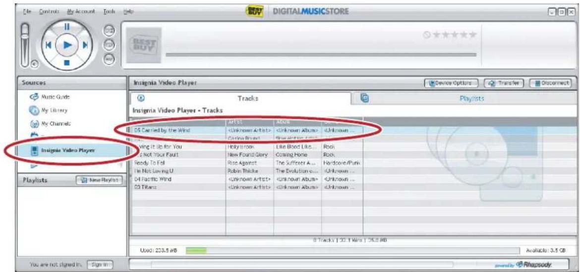 INSIGNIA NS-2V17R - Copying files using Best Buy Digital Music Store - 3