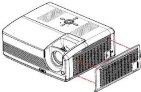 VIEWSONIC PJ559D - Cleaning the Air Filter - 1
