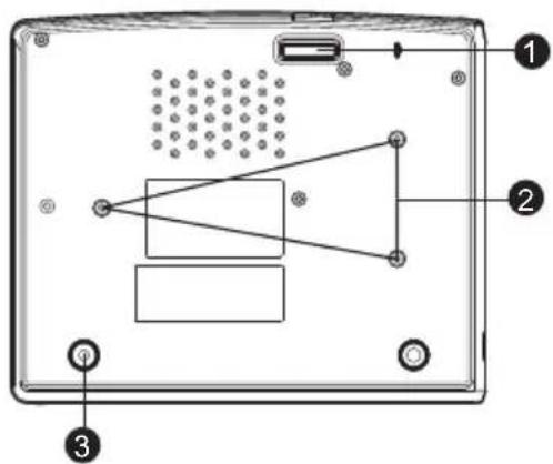 Diagram of a laptop back panel with labeled components and connection points