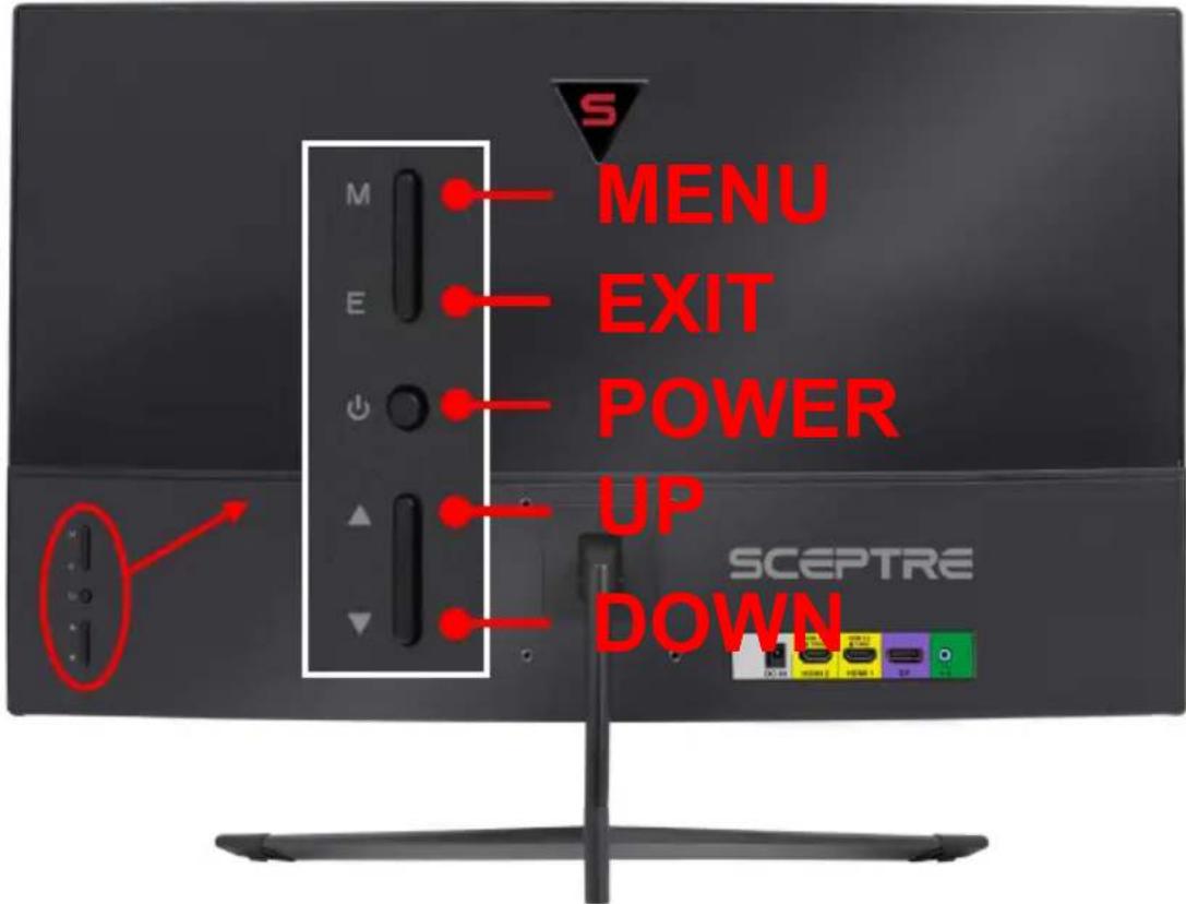 MENU EXIT POWER UP SCEPTRE DOWN