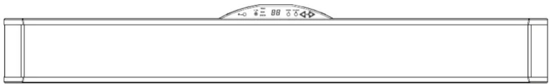 Pure technical line drawing of a rectangular frame with no text, numbers, or symbols