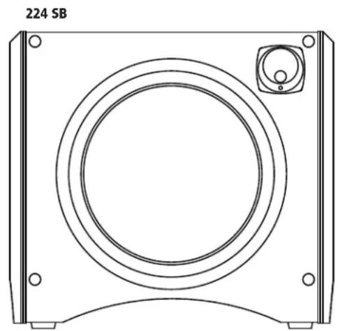 Technical line drawing of a circular mechanical component with mounting holes and a central circular feature (no text or symbols)