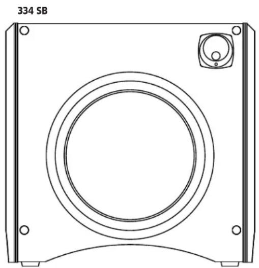 Technical line drawing of a circular mechanical component with mounting holes and a central hole (no text or symbols)