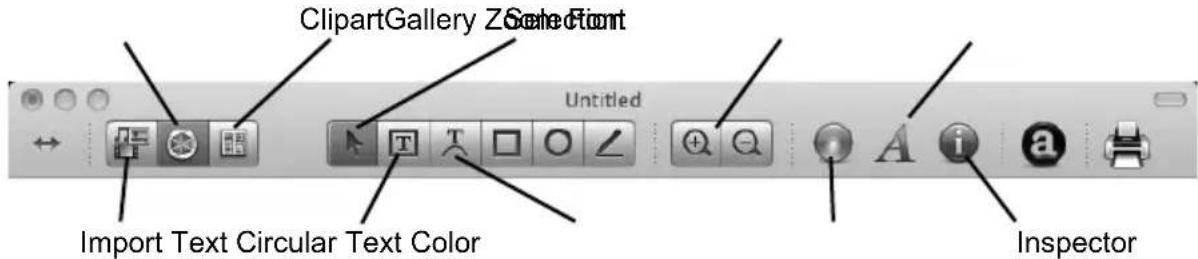 ClipartGallery Z Select Front Import Text Circular Text Color Untitled Inspector