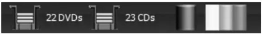 22 DVDs 23 CDs