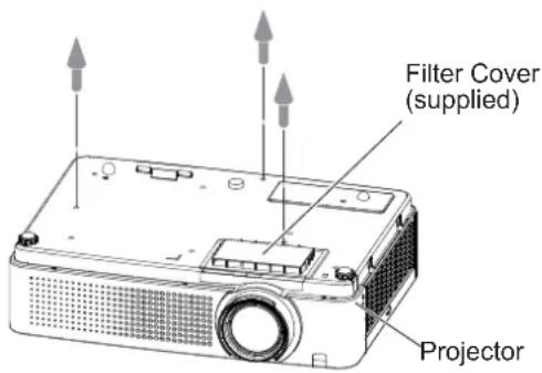 Filter Cover (supplied) Projector