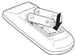 PANASONIC PT-VX400NTU - Open the cover1) Install batteries and close the cover2) - 2