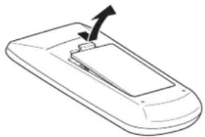 PANASONIC PT-VX400NTU - To remove the battery Remote Control Battery - 1