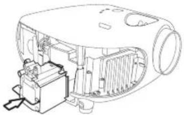 OPTOMA HD7100 - Insert the new lamp unit. - 1