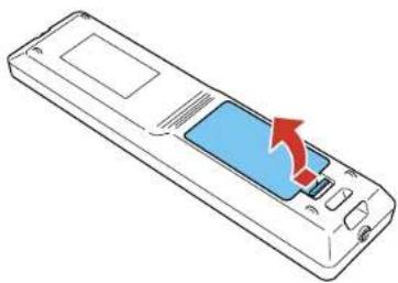 EPSON Pro L30000UNL - Installing Batteries in the Remote Control - 1