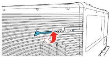 Technical diagram showing a mechanical or structural component with labeled dimensions and directional arrows indicating flow or movement.