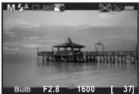 RICOH Q - Turn the e-dial to the left (☐), and set the shutter speed to Bulb. - 1